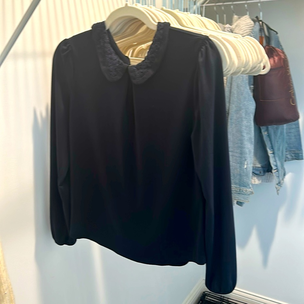 Navy Ann Taylor business casual top
